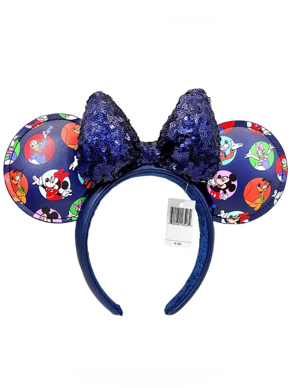 Disney Parks Mickey and Friends Blue
Sequined Minnie Ears/Bow Headband NWT